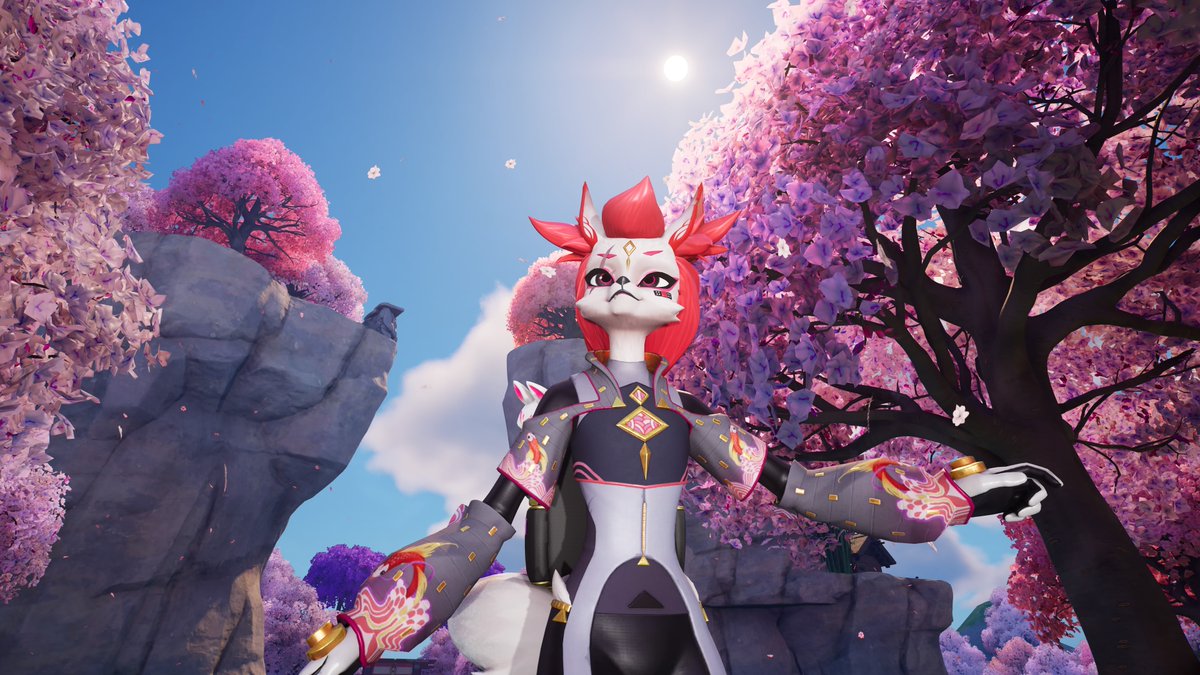 I_Love_Kimichan's tweet image. エモート　💕🦊「Assumptions」🦊💕

"もしもあなたが愛を望むなら、私の全てをあなたに捧げたって構わないわ。💗"

#KimikoFiveTails 
#キミコファイブテイルズ
#フォトナスクショ
#Fortgraphy