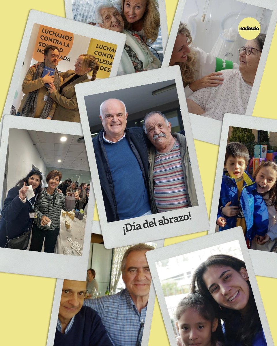 Hoy es el #DíaInternacionaldelAbrazo 🤍 y en #Nadiesolo nos encanta. Porque compartir es la mejor manera de estar cerca.
¿Te animas a regalar abrazos que pueden cambiar vidas? 💙

#Voluntariado #Acompañar #CompartirTiempo #ContraLaSoledadNoDeseada