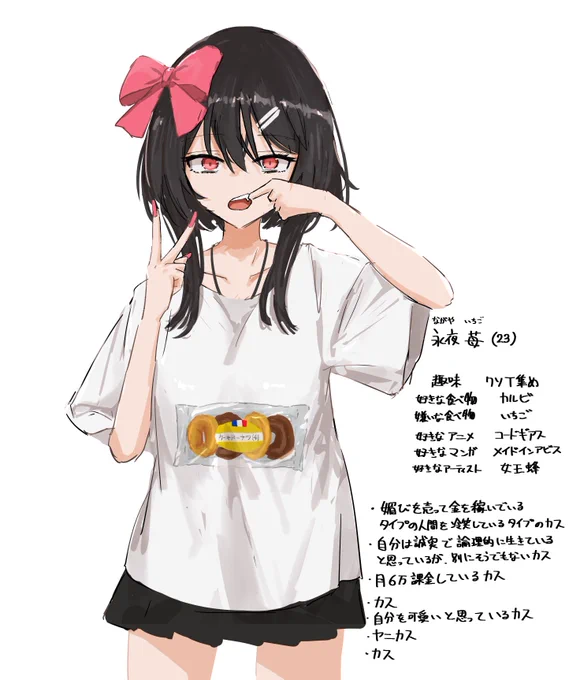 最近二次創作ばかりだったけど、たまには己の欲望のままに手を動かしてドカ癖オリキャラを錬成したって良い だって俺が世界で一番自由だから(?)