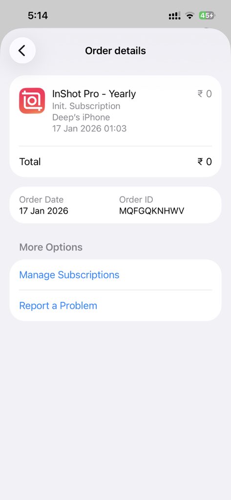BoardHumor's tweet photo. @AppStore @AppleSupport @Apple - I cancelled free trial to @InShot_App, however I was charged for the full payment of 1499 rupees, and there is no way to report this on the apple support, as the app subscription shows free.
Kindly refund my money. https://t.co/IYY8n0E8n6