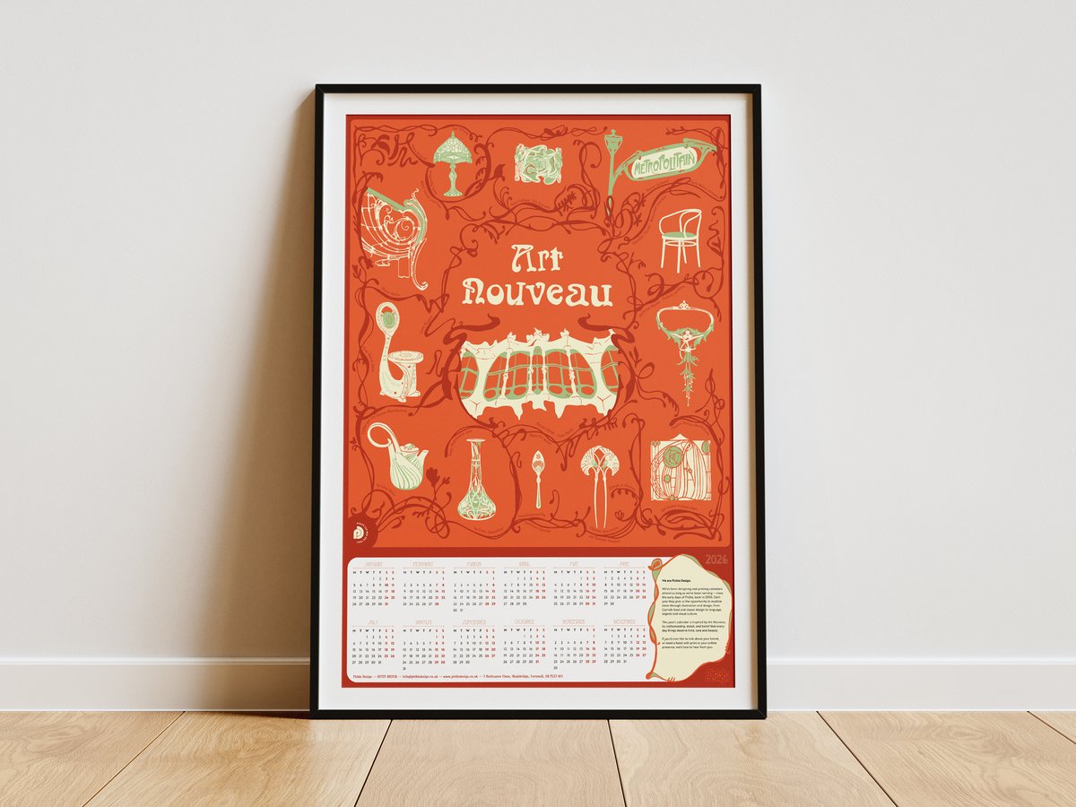 pickledesign's tweet photo. So excited to see our calendars 'out there'! We loved illustrating and researching this one, a celebration of Art Nouveau :) 

https://t.co/5SKXyExAq8 https://t.co/MCvgY6OFot