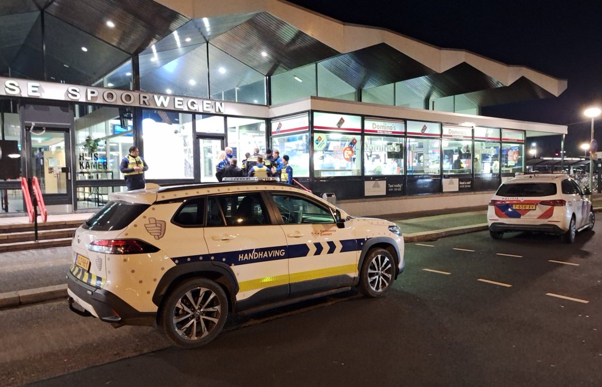 Mishandeling en vernieling op station Emmen