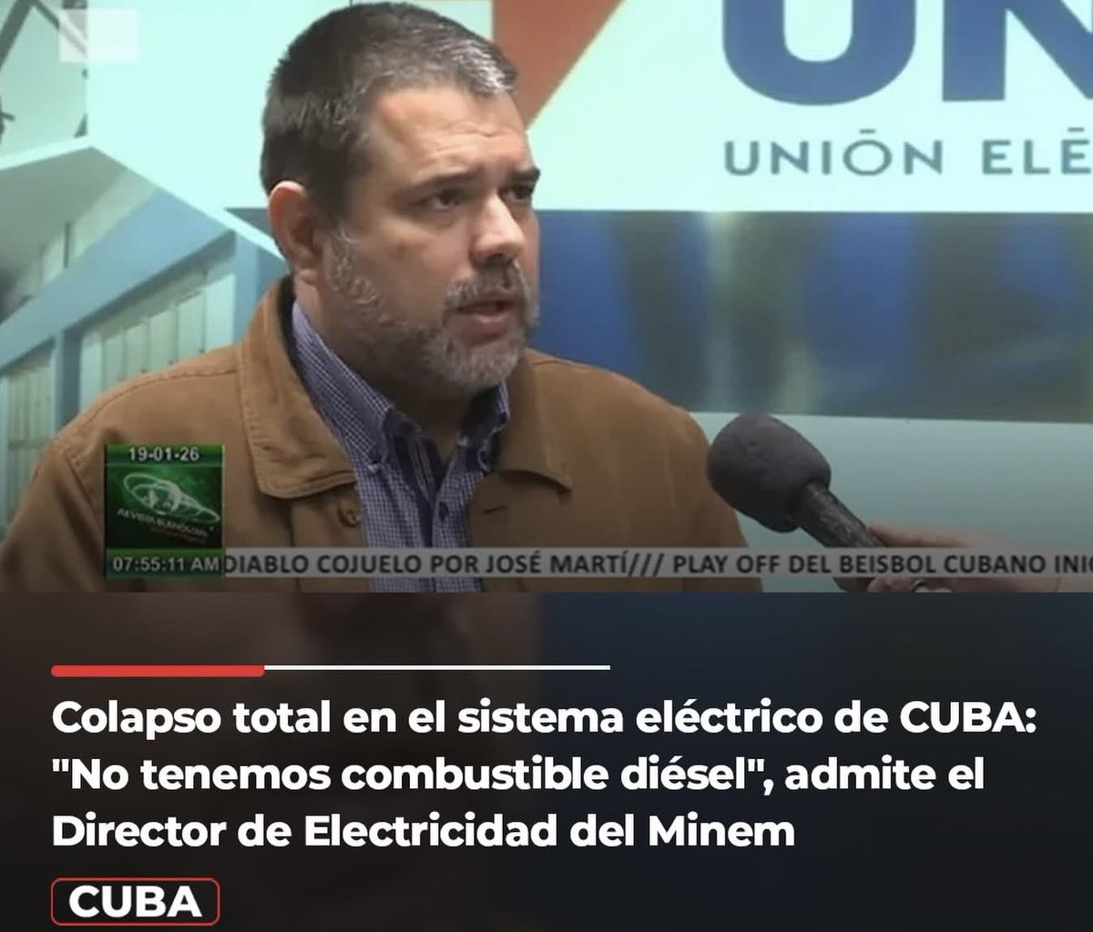 MayraDo57466678's tweet image. Cuba 🇨🇺 
La escasez de combustible mantiene fuera de servicio más de 100 centrales de generación distribuida y deja afectados 1.113 MW, incluso en pleno invierno.

Cuba atraviesa una de las situaciones más críticas de su sistema eléctrico en años, marcada por la falta total de…