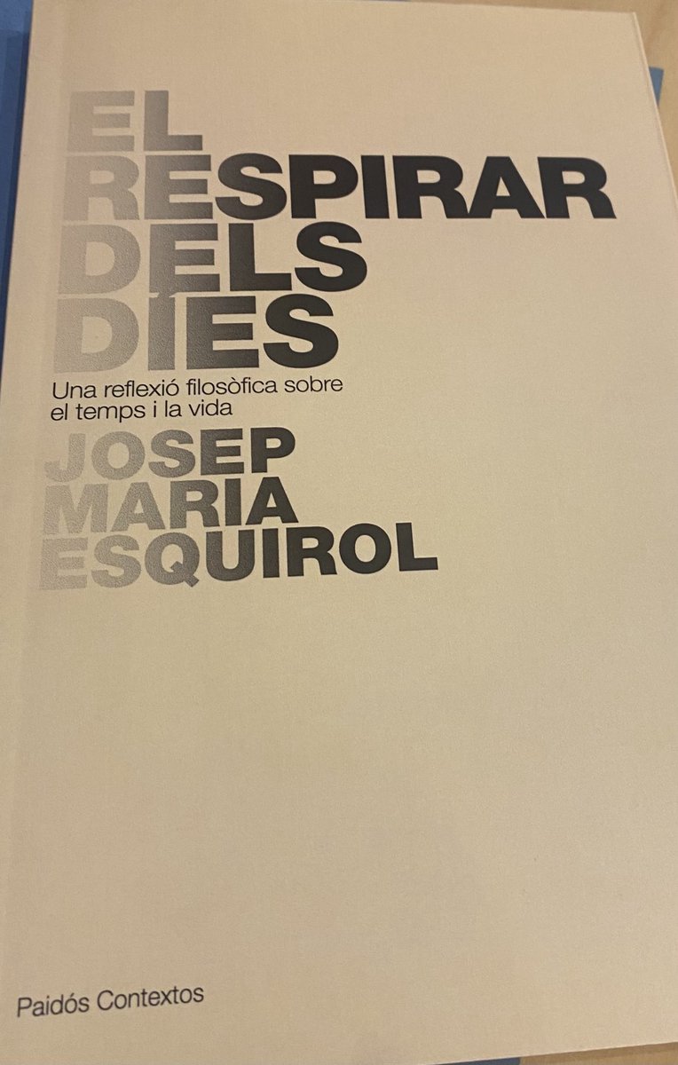 Amb interès per un text ja antic del gran Josep Maria Esquirol que presenta ⁦<a href="/EdicionesPaidos/">Ediciones Paidós</a>⁩ i que he trobat !!!