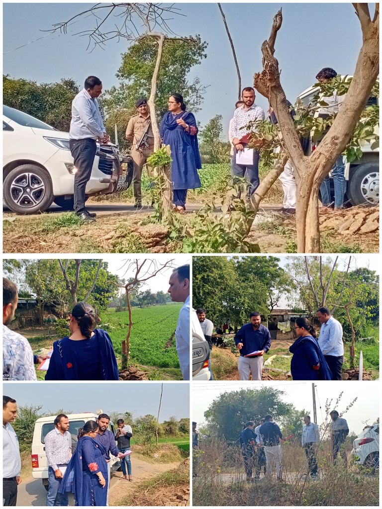 સાઠંબા તાલુકાના તખતપુરા(જાલમપુર) મુકામે એપેન્ડિક્ષ-એ દફતરની તપાસણી અને સરકારી ગૌચર સર્વે નંબરનું સ્થળ નિરીક્ષણ. સરપંચશ્રી અને તલાટી દ્વારા રી-સર્વે, ગૌચર, સરકારી પડતર તથા ગ્રામ્ય વિસ્તારના રોડ રસ્તા, પીવાના પાણી, વસ્તી સહિત પ્રાથમિક બાબતોની ચર્ચા.
<a href="/CMOGuj/">CMO Gujarat</a> <a href="/revenuegujarat/">Revenue Dep. Gujarat</a>