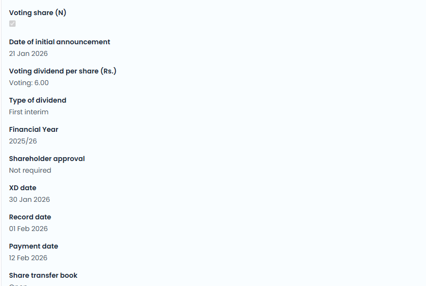 HAYLEYS PLC

CASH DIVIDEND
