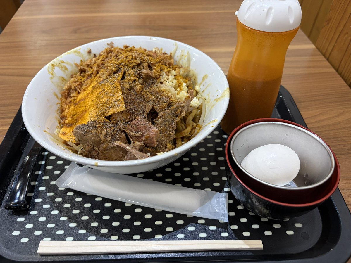 ゆめいちのカレー汁なしめちゃくちゃにうまかった