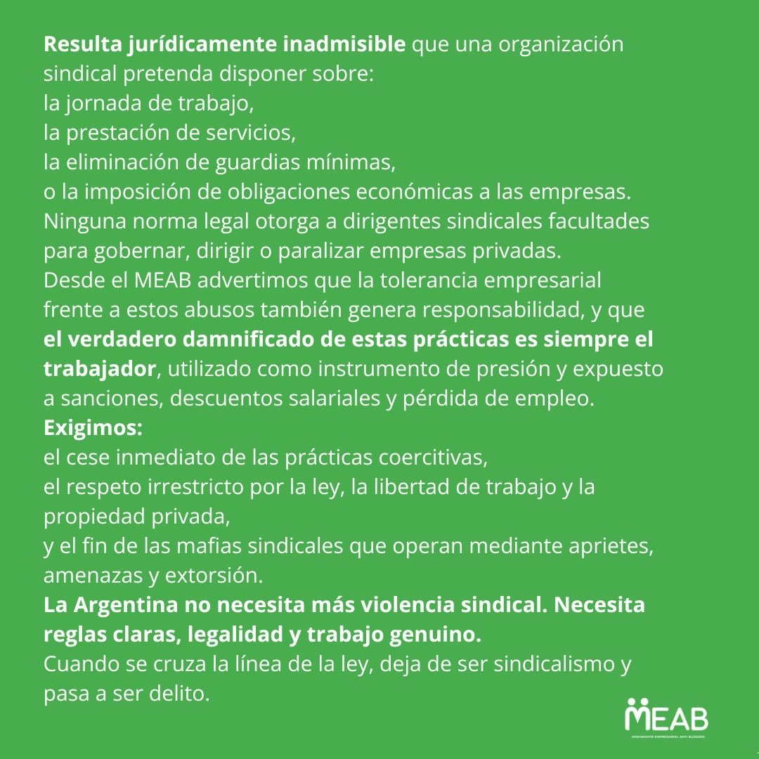 MEABArgentina's tweet photo. Comunicado oficial. 

#LaJusticiaEsElCamino #Meab

@JMilei @diegosantilli @PatoBullrich @MinCapHum_Ar https://t.co/yZeCTpcMZZ