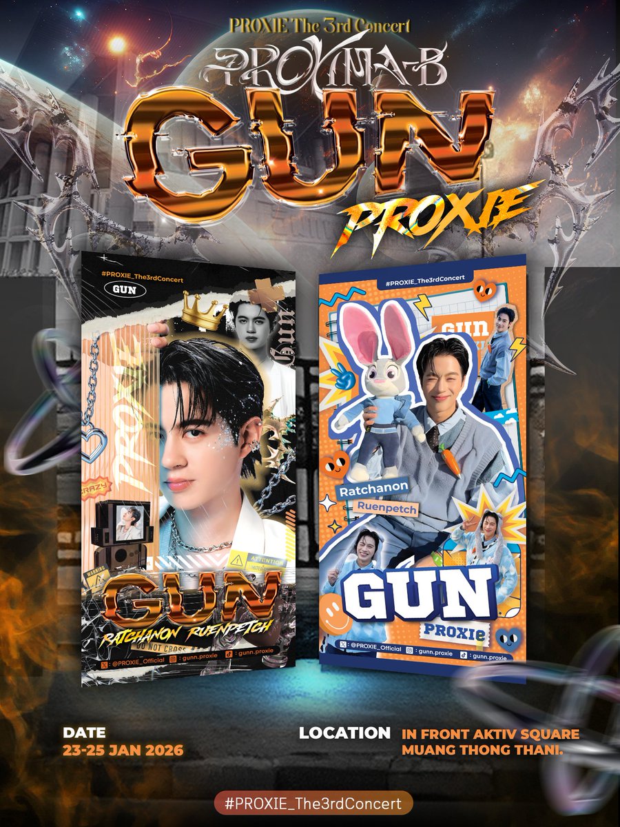 seungbii_9497's tweet image. ⠀:¨ ·.· ¨:
⠀ `· . 𐙚 𝙛𝙤𝙧 𝙂𝙐𝙉 𝙋𝙍𝙊𝙓𝙄𝙀 

🗓 23-25 𝖩𝖠𝖭
📍 𝗂𝗇 𝖿𝗋𝗈𝗇𝗍 𝖠𝖪𝖳𝖨𝖵 𝖲𝖰𝖠𝖴𝖱𝖤 
(𝖲𝗍𝖺𝗇𝖽𝖾𝖾 𝖭𝗈.2-3)

เจอป้ายแล้วอย่าลืมมาอวดกันน้า
 ∧,,,∧
(  ̳• · • ̳)
/    づ♡ #เจอGUNงับป๋มที่อิมแพค 🧡

#PROXIE_The3rdConcert
#PROXIEGun #PROXIEth