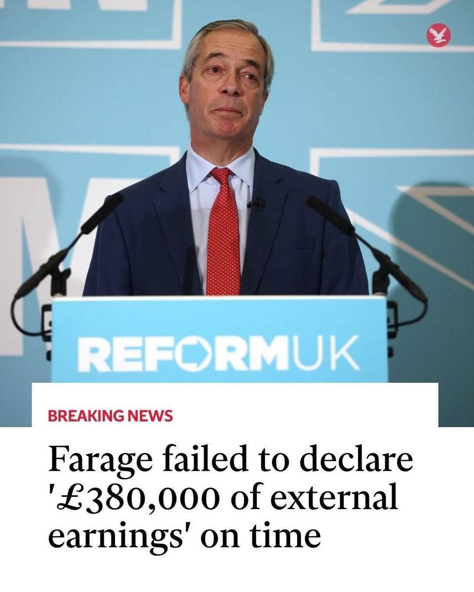 Look forward to seeing all those who came for Angela Rayner’s £30k stamp duty mistake show the same outrage over Nigel Farage failing to declare £380,000