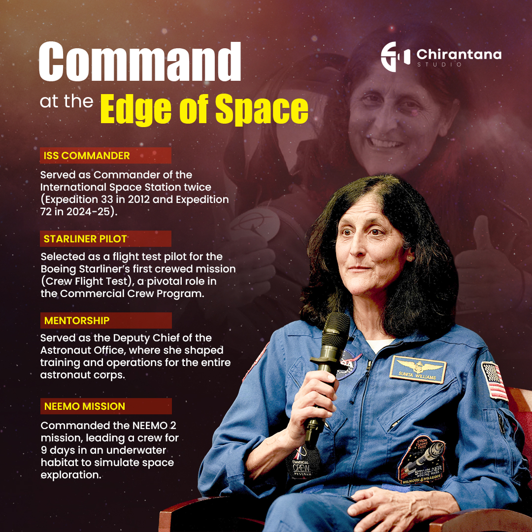 Chirantana_'s tweet photo. we celebrate the incredible career of Captain Sunita Williams, who officially retired from NASA on December 27, 2025. From running the first space marathon to commanding the ISS during pivotal missions "Suni" has redefined what is possible for women in STEM and space exploration https://t.co/qfgoPUNqhB
