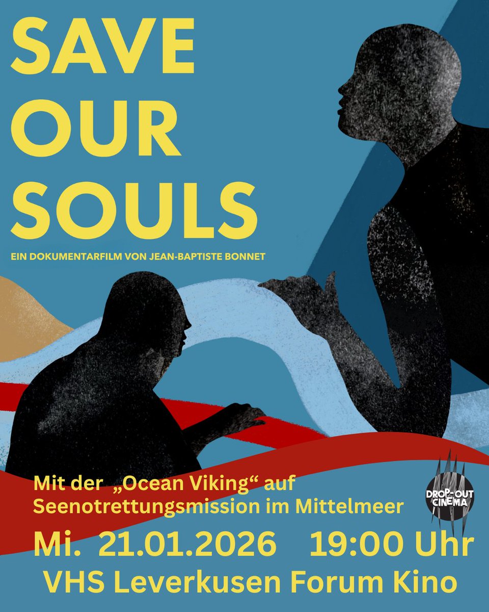 SAVE OUR SOULS
F 2024; Regie: Jean Baptist Bonnet; 95 Min; OmU; FSK ab 12  Der Dokumentarfilm begleitet das Rettungsschiff „Ocean Viking“ im Mittelmeer.