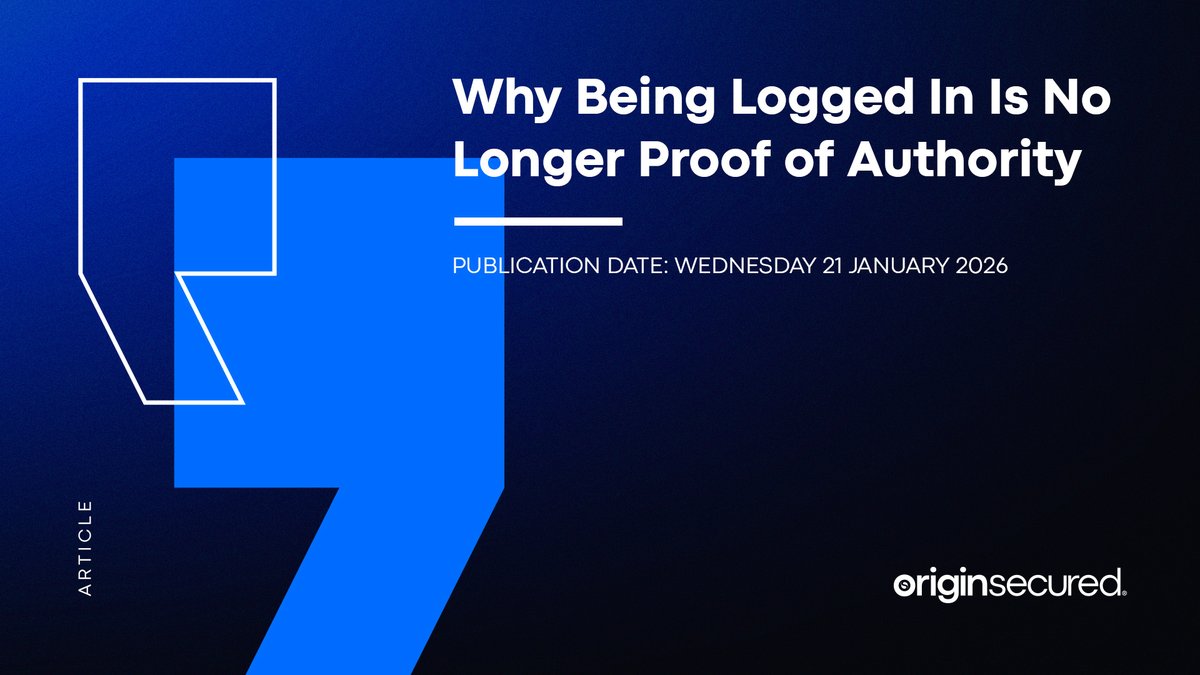 OriginSecured's tweet photo. Read our latest article here: "After the Breach: The Question Every Board Now Asks System Owners" 

https://t.co/F1QB8u3LLG

#CredentialChallenge #ProveAuthority #MomentOfAction #ZeroTrust #BeyondMFA #DecentralisedTrust #CyberRisk #OriginSecured https://t.co/JZrjkMgFIg