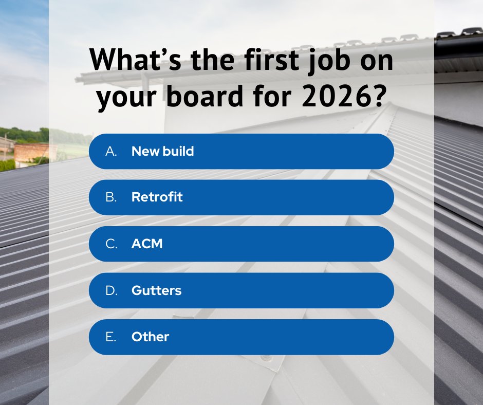 What’s the first job on your board for 2026?
✅ New build
✅ Retrofit
✅  ACM
✅ Gutters
We want to hear it

Tag your crew or drop a comment below. Bonus points if it’s metal

#MetalRoofing #RoofingContractor #FirstJob2026 #ConstructionLife #RoofersOfInstagram #RapidMaterials