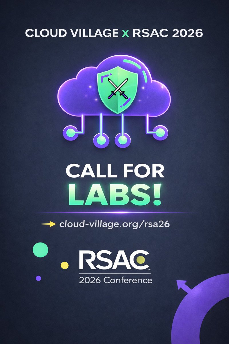 cloudvillage_dc's tweet photo. 🧪 Call for Labs — New Instructors Welcome
No prior teaching or speaking experience needed.
If you’ve learned something useful and can show it hands-on, your lab belongs at Cloud Village.
👉 https://t.co/fIMpVBL6En

#CloudVillage #CallForLabs #RSAC2026 #CloudLearning https://t.co/Djb5h7KTKh