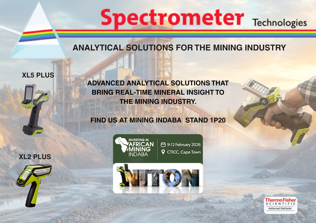UsTech20's tweet photo. Join us at Mining Indaba and discover how on-site analysis can drive smarter, faster mining decisions.

📍 Stand 1P20

#MiningIndaba #MiningTechnology #MineralAnalysis #SpectrometerTechnologies #RealTimeAnalysis #MiningInnovation https://t.co/gdSVELwbFw