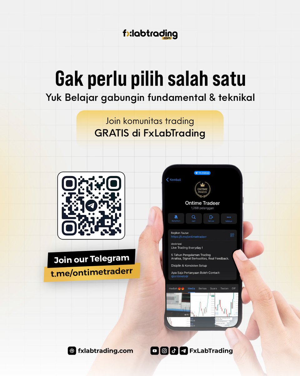 CJuyana35730's tweet photo. Fundamental VS Teknikal, mana dulu yang harus diperhatikan nih?
Jangan lupa follow dan like agar tidak ketinggalan insight seputar trading lainnya. Komen "MAU BELAJAR" buat join komunitas trading gratis!
#Fxlabtrading #trading #trader #TipsTrading https://t.co/99fxrvxotl