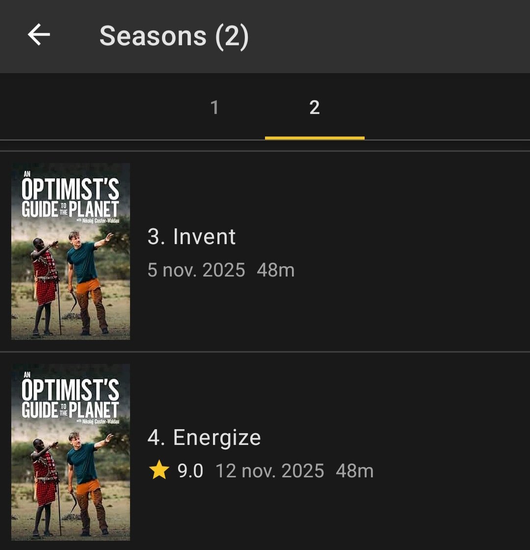 NinaNorlund's tweet photo. AOGTTP s2 has gotten the first rate star on an episode on IMDb 🙌🙌🙌 Please continue to rate the episodes, so all of them will get that star & write a review as well.
#AnOptimistGuideToThePlanet 💚
#ILLKippers #NikolajCosterWaldau #CreamProductions #BloombergTV https://t.co/8PHWGsf0tR