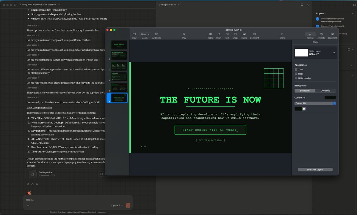 Matrix slide screenshot