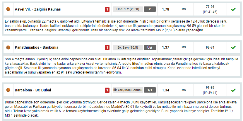 * <a href="/Nesinecom/">Nesine</a> takipçileri için hazırlamış olduğumuz EuroLeague Kuponu ile kazandırmaya devam ettik. 🏀

** EuroLeague 3/3 yorum isabeti.🎯(20.01.2026)

*** Oran : 2.04. Değerlendirenlere Teşekkürler.! 🙂  💯 ✅