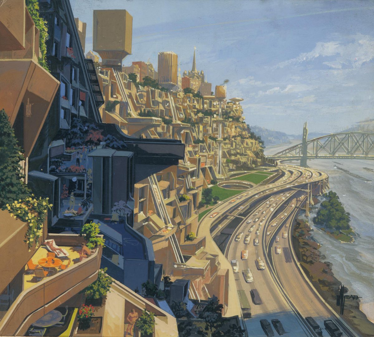 sydmeadofficial's tweet image. "Alcoa Aluminum Corporation placed a series of advertisements in leading American magazines to promote aluminum for a variety of design fields, including aircraft framing, automotive fabrication and architectural construction. I was commissioned to create a speculative…