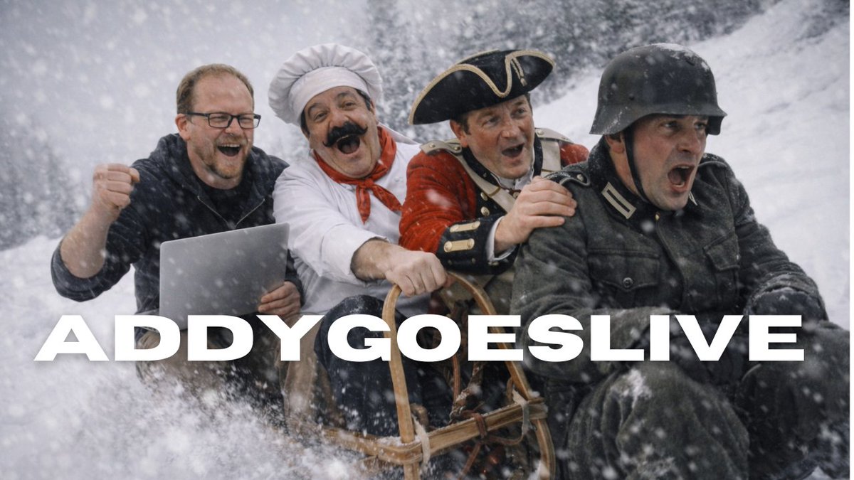 Grab your booties and put on your gloves because it's SNOWING! Get the sled because it's about to get epic! LET'S GO! youtube.com/live/AkK-JOgiq… See you at 4pm EST!