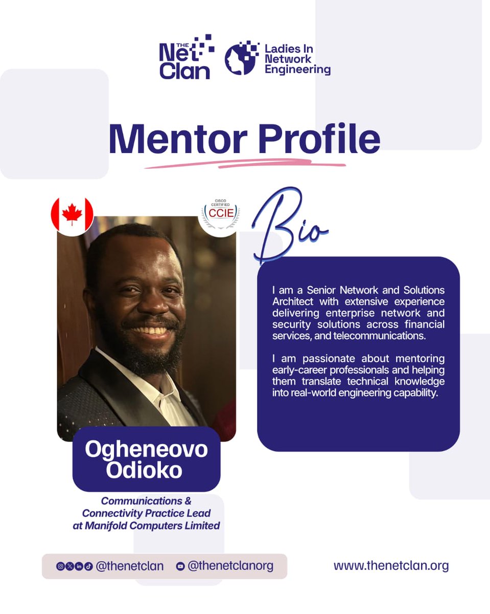 thenetclan's tweet photo. From CCIE-certified professionals to industry leaders, these mentors are opening doors and making growth possible.
#LiNEProgram #WomenInTech #MentorshipMatters #NetworkEngineering https://t.co/HPtOVWCcXn