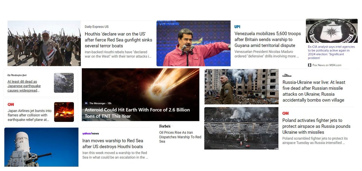 Headlines from January 2024.