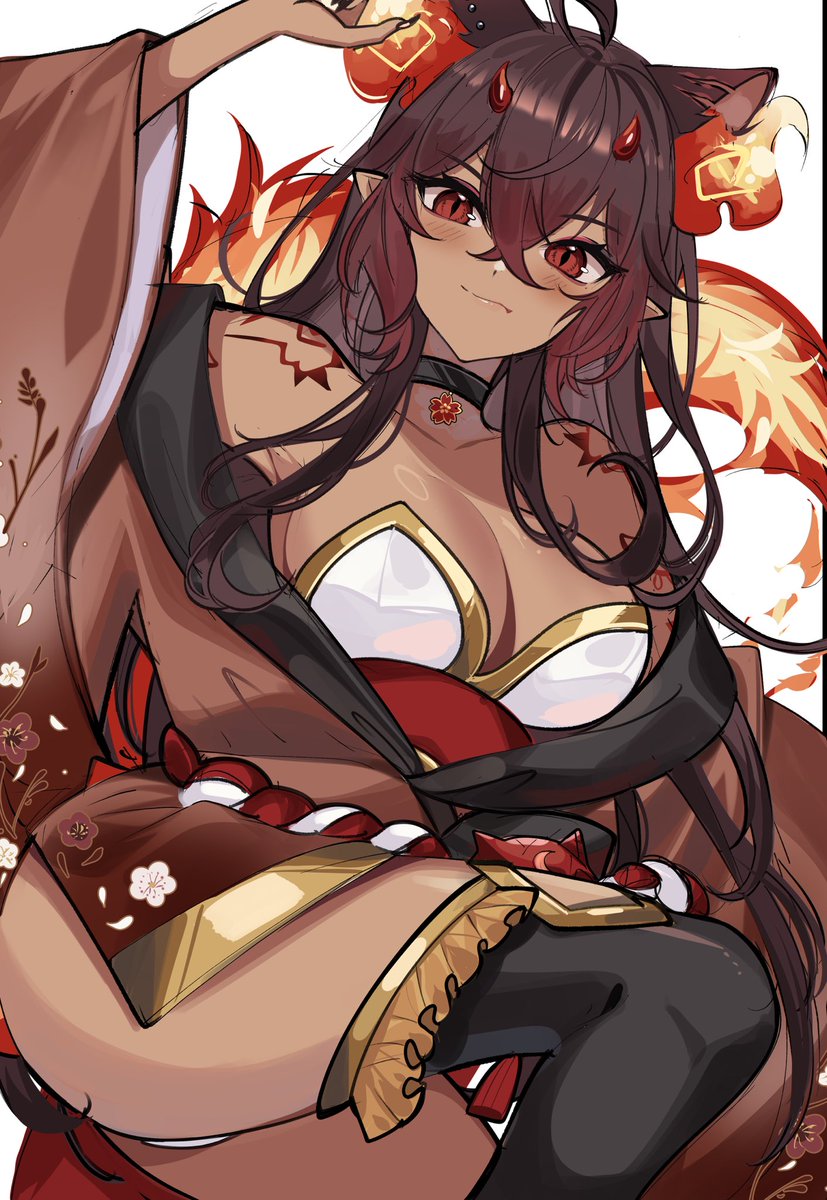 G’mornin~ It’s pretty cold outside let me warm you up with my thighs 🔥😏
#LuiInks | 🎨: <a href="/rohioart/">アオイ| AOI</a>