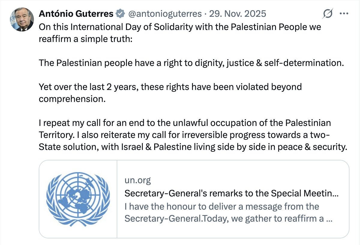 Ohne "Palästina" hinzuzurechnen, der kein Staat ist, gibt es 21 arabische Staaten auf der Welt, verteilt auf einer Gesamtfläche, die grösser ist als die Fläche von China und Indien zusammengerechnet.

Dennoch ist es eines der grössten Anliegen der Vereinten Nationen, dass die