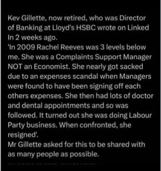 ToonDazza's tweet image. Of the many many reasons why @RachelReevesMP should be sacked - maybe this is the stand out reason...