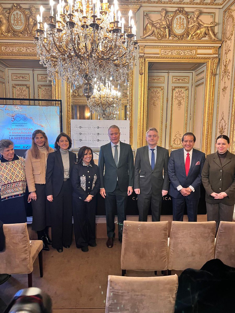 El Emb. , <a href="/QuirinoOC/">Quirino Ordaz Coppel.</a>, acompañó a la  gobernadora de Tlaxcala, <a href="/LorenaCuellar/">Lorena Cuéllar</a> en el seminario “Tlaxcaltecas y españoles: un encuentro que marcó la Historia (siglos XVI y XVII)”, celebrado en la @Casamerica, en Madrid, en el marco de FITUR 2026. 🇲🇽🤝🇪🇸
