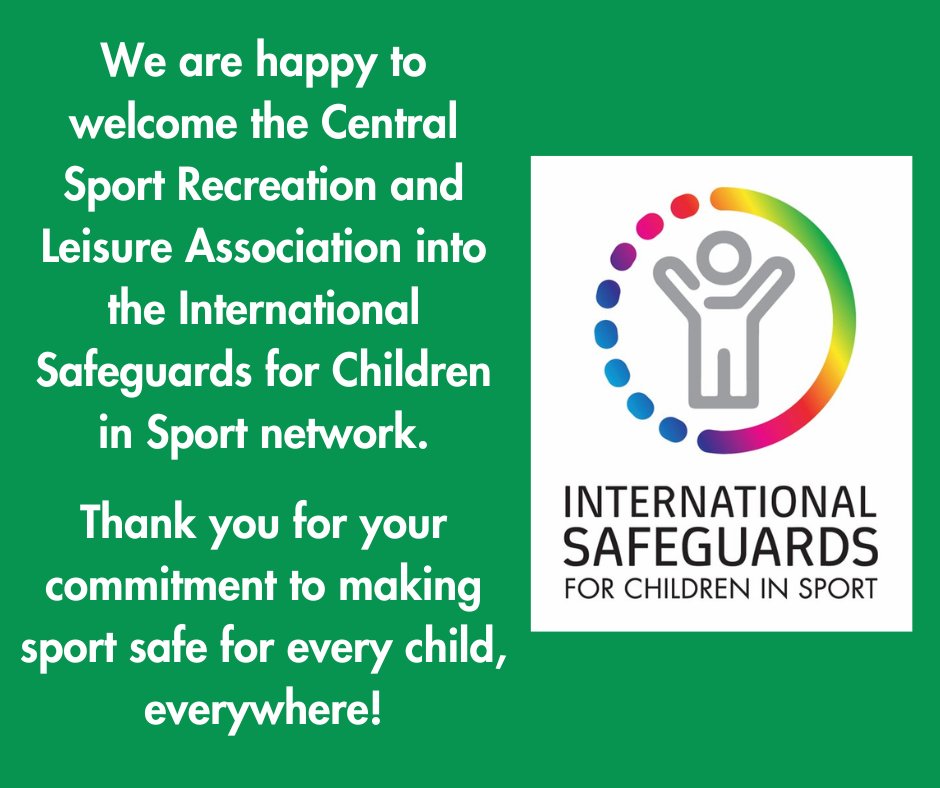 SafeinSports's tweet photo. Welcome to #TeamSafeSport Central Sport Recreation and Leisure Association! https://t.co/pPj2QWln1W