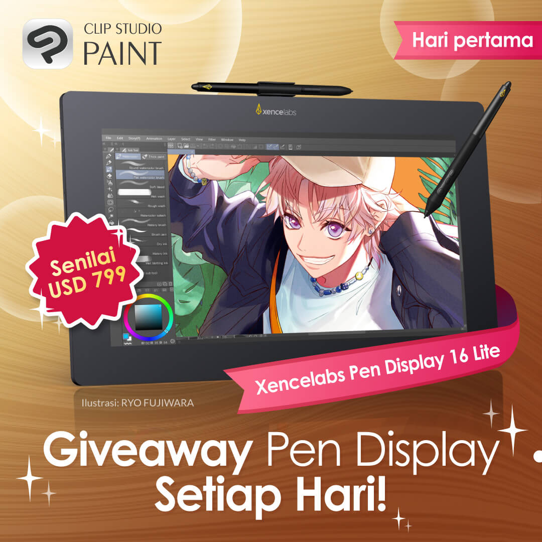 clipstudiopaint's tweet image. Giveaway Pen Display✨
Hadiah disediakan oleh @Xencelabs

Setiap hari, 1 pemenang beruntung akan mendapatkan Xencelabs Pen Display 16 Lite.

Ikuti akun resmi kami, tag 1 teman kreator, dan repost postingan ini.

Hingga 27 Januari, pukul 15.00 WIB.
clipstudio.net/id/news/202601…