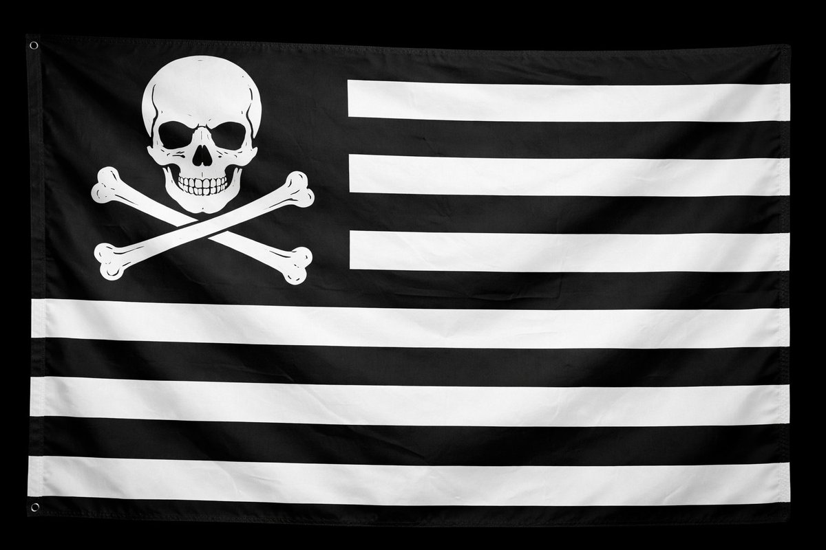SurLinux's tweet image. Mark Twain 

“We can take our usual flag, with the white stripes painted black and the star replaced by the skull and cross-bones”
