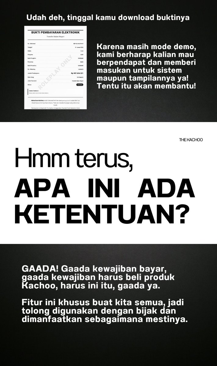 gaxlak's tweet image. [] Beropini akan sangat diapresiasi.

Halo, perkenalkan saya penulis dari Kafka, Direktur dari Kachoo (@TheKachoo).

Disini saya ingin mengajak teman-teman untuk memberikan opini kalian mengenai salah satu ide proyek dari Kachoo yang berencana membuat sebuah fitur Bank Digital…