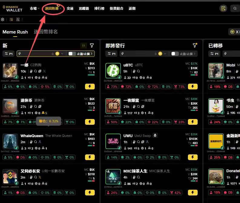 Bscmemecoin's tweet photo. 币安官方meme战壕正式改名为迷因热潮，太顶尖了。
https://t.co/AOQWr4PS2r https://t.co/zTvWNN0sIy