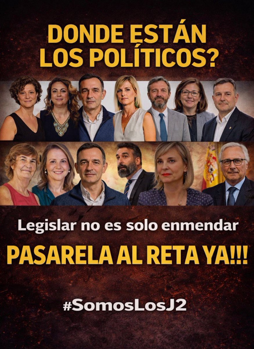 Titular 15/1/26:
La Mesa del Congreso ha habilitado el mes de enero para AVANZAR en ponencia PL que modifica LGSS en relación a mutualidades alternativas

Qué se ha hecho  21/1/26?
Nada.Y así 3 años (o 20 )

-titulares+voluntad política 
#Transaccional1x1yTodosJ2 
#MovimientoJ2