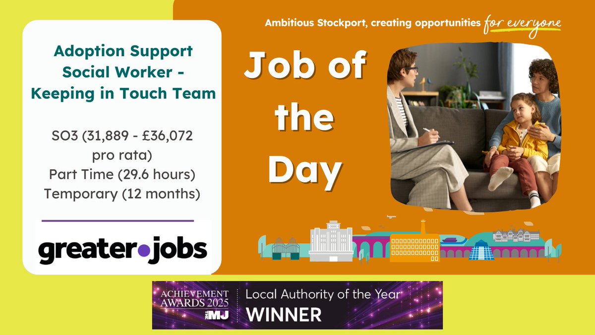 We're looking for an Experienced Adoption Support Social Worker to join our Keeping in Touch Team, committed  to supporting positive relationships between adoptive and birth families.

Find out more 👉 orlo.uk/vJQ1I
