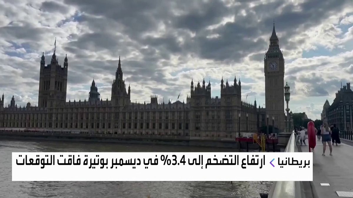 ارتفاع التضخم في بريطانيا إلى 3.4% في ديسمبر بوتيرة فاقت التوقعات نبض السوق _Business 