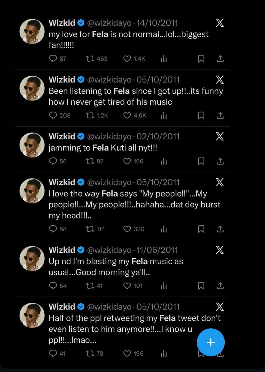 Look at the love and regard that this man has had for the legend since time. What other respect or acknowledgement una want?  If not for Wizkid, na 3% of this Generation would be listening to Fela. Una suppose dey thank am. This people don’t deserve u Big Wizzy..