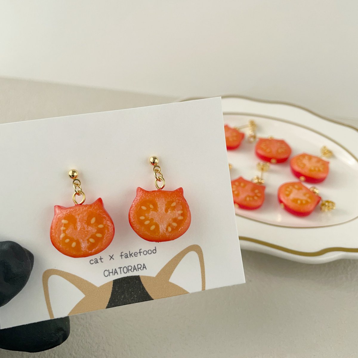 CHATORARA_shiro's tweet image. ミニトマトをピアスにしてみました🐱🍅

ピアスはあまり作らないのですが、今後アレンジして色々作ってみたいと思いました☺️