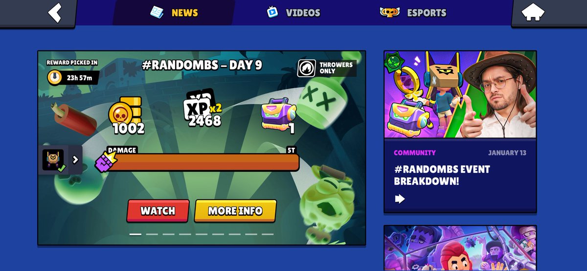 DragonStarr15's tweet image. Throwers only today
Number of brawlers are reduced to 13 only today
#BrawlStars #RandomBS