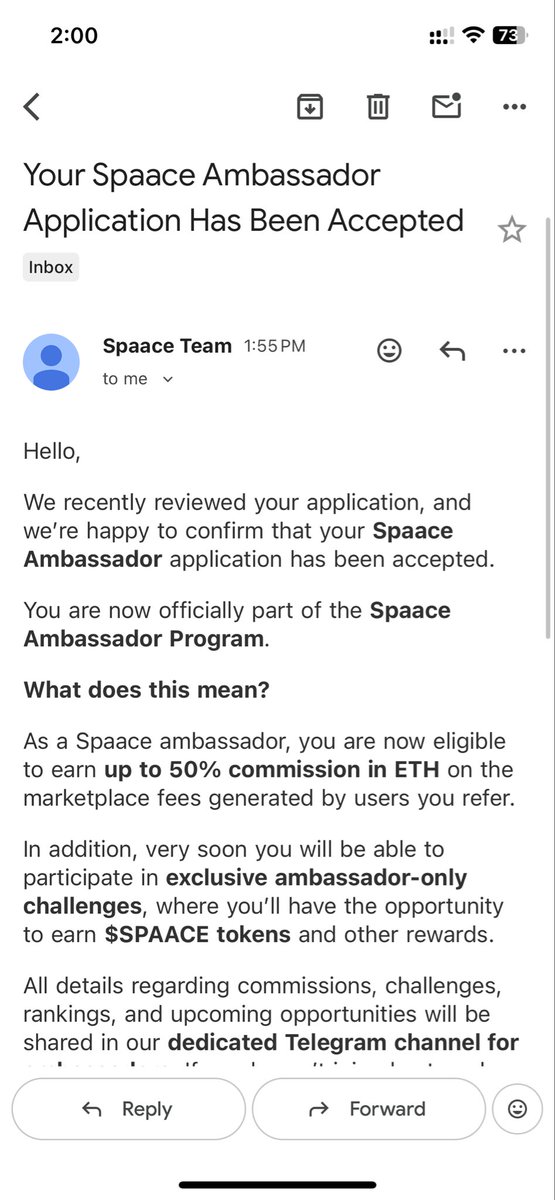 BoBo_ethhh's tweet image. I’m happy to share that I’ve been selected for the @spaace_io Ambassador Program (Phase 1) 🎉

I’ve already received the confirmation email from the team and joined the official ambassador Telegram channel to stay updated on commissions, challenges, rankings, and upcoming…