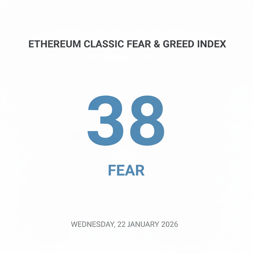 ETHEREUM CLASSIC Fear and Greed Index is 38 — FEAR #ETC #Altseason