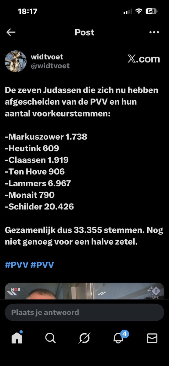 jorinda46's tweet photo. @geertwilderspvv Hoe kunnen ze in godsnaam die 7 zetels meenemen zit iets goed fout in de kamer. Strmmen https://t.co/so5lgT5HkT