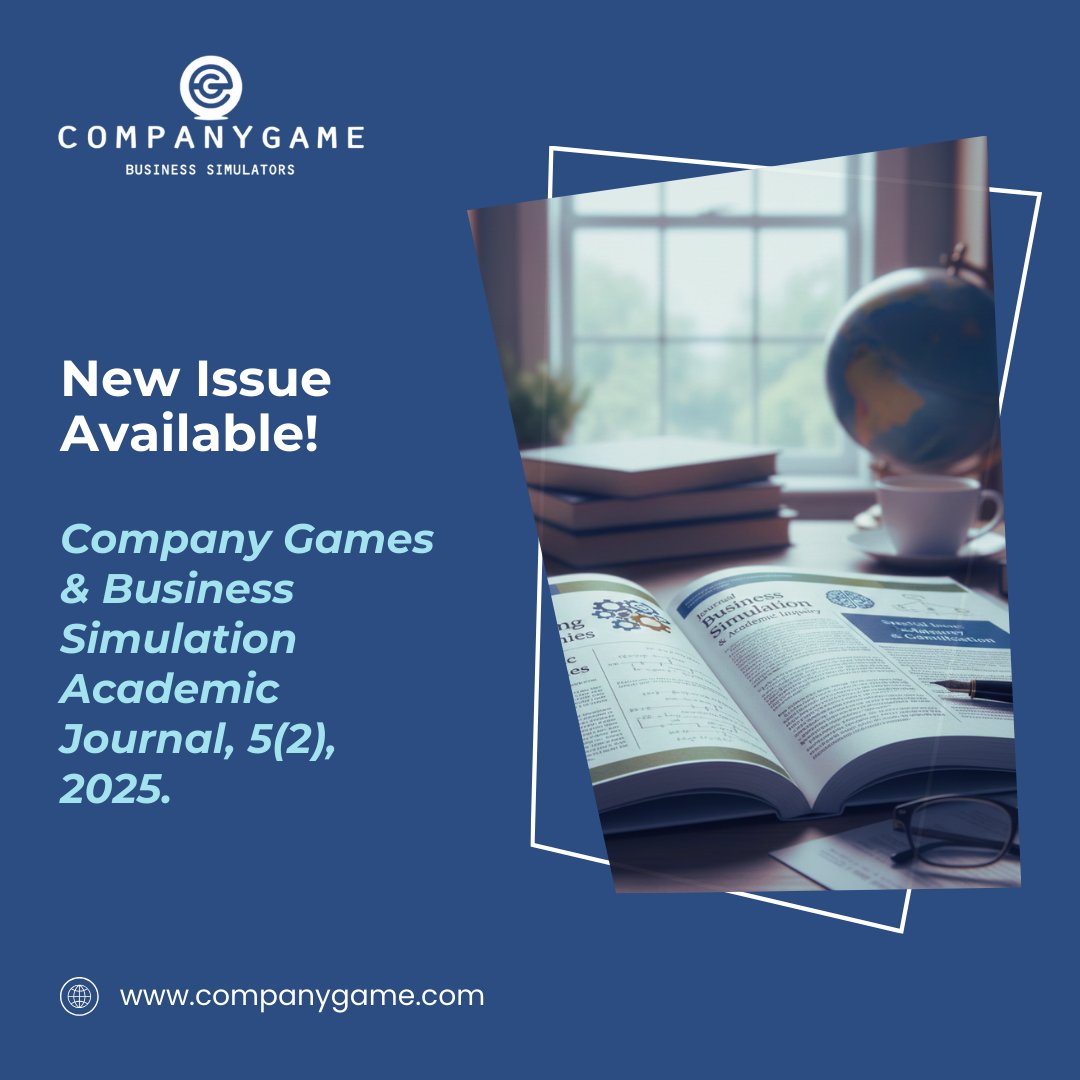📘 Nuevo número | Company Games &amp; Business Simulation Academic Journal

Publicado el Vol. 5, Nº 2 (2025). Investigación internacional sobre simulación de negocios, IA generativa, emprendimiento, transformación organizacional, etc.

Número completo: uajournals.com/businesssimula…