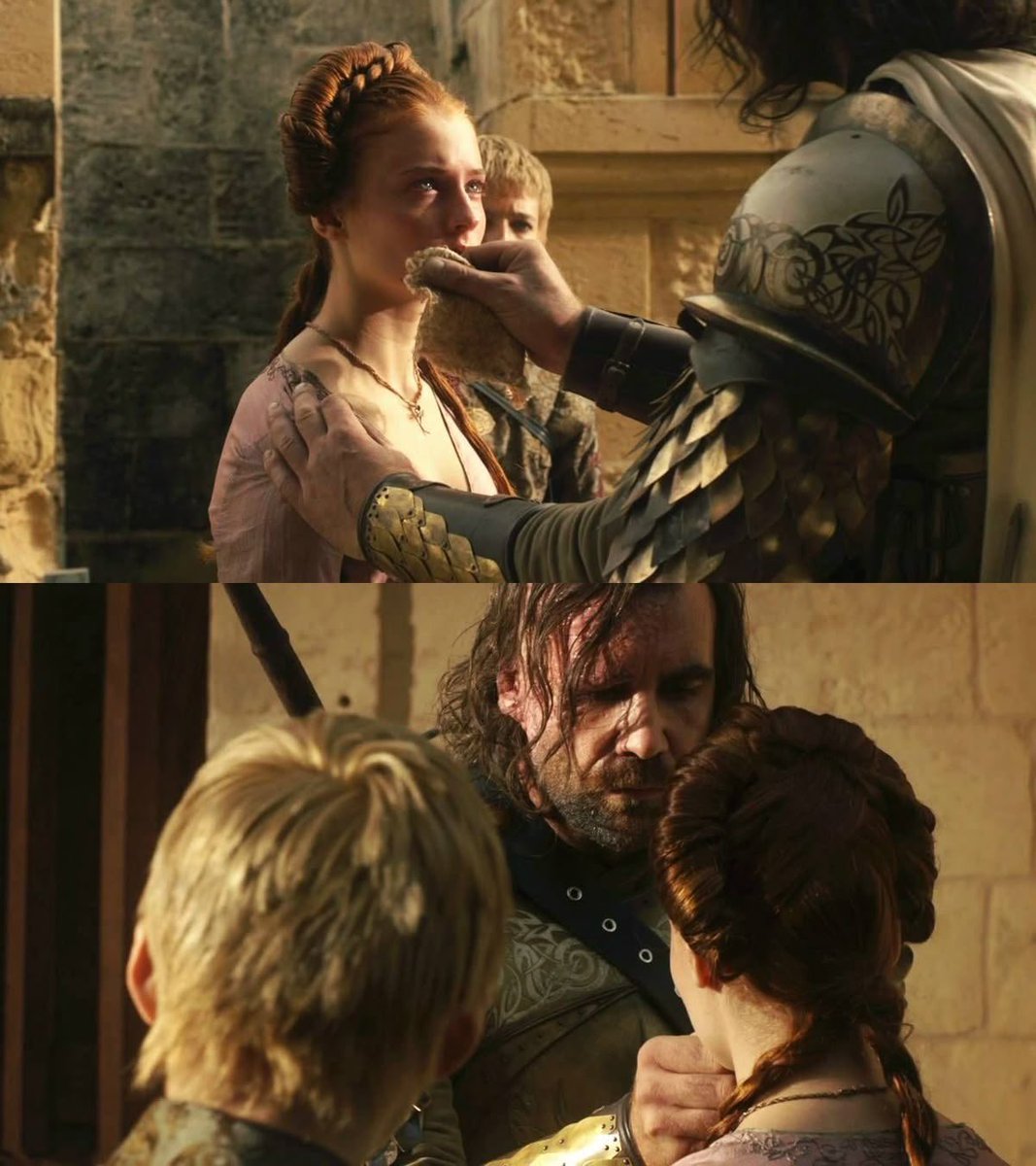 mideysmith's tweet image. The Hound was always there for the Stark girls…