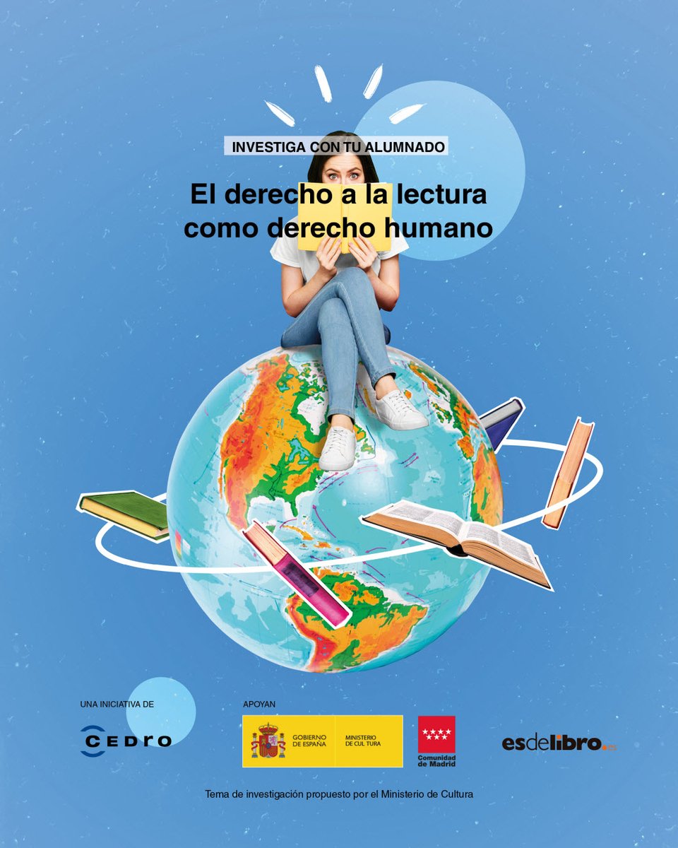 CEDROenlinea's tweet photo. Además de🎼música,🧪ciencia,🦠biología,📚literatura,🖼️arte,📊matemáticas, 🎞️cine... en esta edición del concurso #Esdelibro te invitamos a investigar sobre dos temas específicos.

Apúntate #ESO #Bachillerato👉https://t.co/sUKR6BFJ0r

Apoyan @culturagob y @CulturaCMadrid https://t.co/HxHnXW1hq9