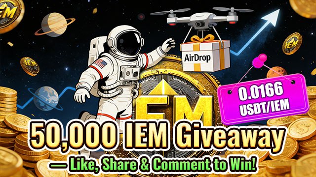🚀IEM Airdrop Frenzy: 50K IEM Giveaway – Like, Repost, Comment &amp; Win🎁!

✅Fam, IEM's interstellar mission is blasting off—don't miss this cosmic drop! 

👍Like, ❤️repost, 💬comment your activated TON wallet address (must be active!). 

We'll random airdrop 🌕50,000 IEM to